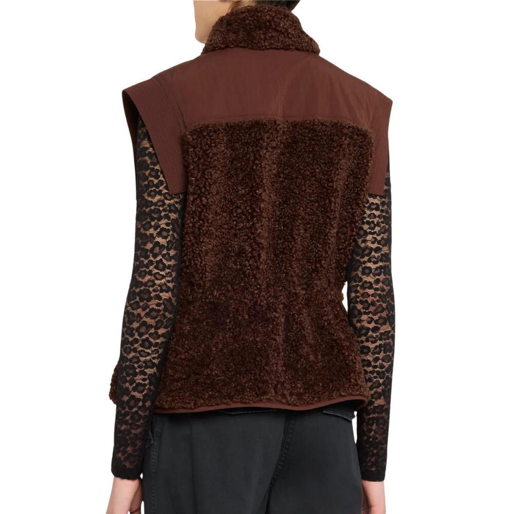 NEW ULLA JOHNSON tariet teddy fleece vest in onyx - Picture 3 of 3